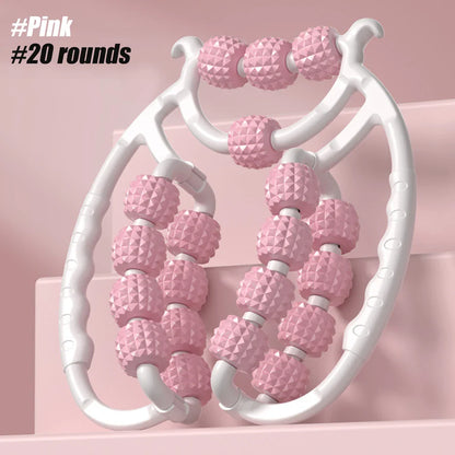 Portable Round Massager Roller – Waist, Abdominal & Leg Clip Tool for Cellulite, Stovepipe & Meridian Massage