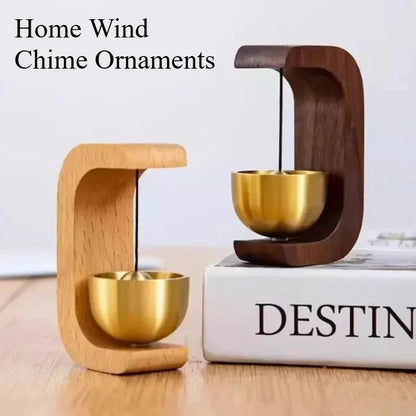 Dopamine Magnetic Indoor Wind Chime – Oak & Walnut Copper Doorbell for Home Decor
