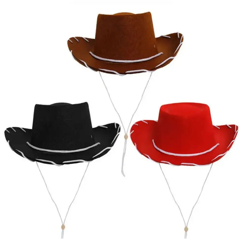 Adjustable Western Cowboy Hat for Kids – Felt Cosplay, Costume Prop, Cowgirl & Princess Party Hat