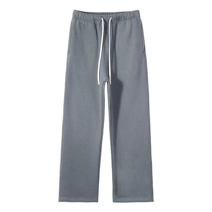 Straight-Lined Solid Color Cashmere Sweatpants – Soft Cozy Lounge Pants