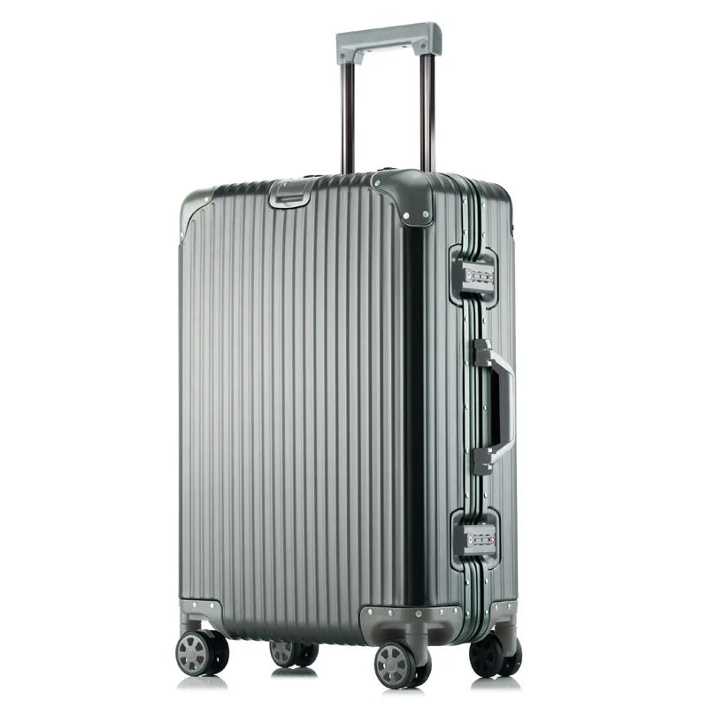 Aluminum Magnesium Alloy Rolling Suitcase – Designer Carry-On & Cabin Luggage, 20/28/30 Inch Trolley Case