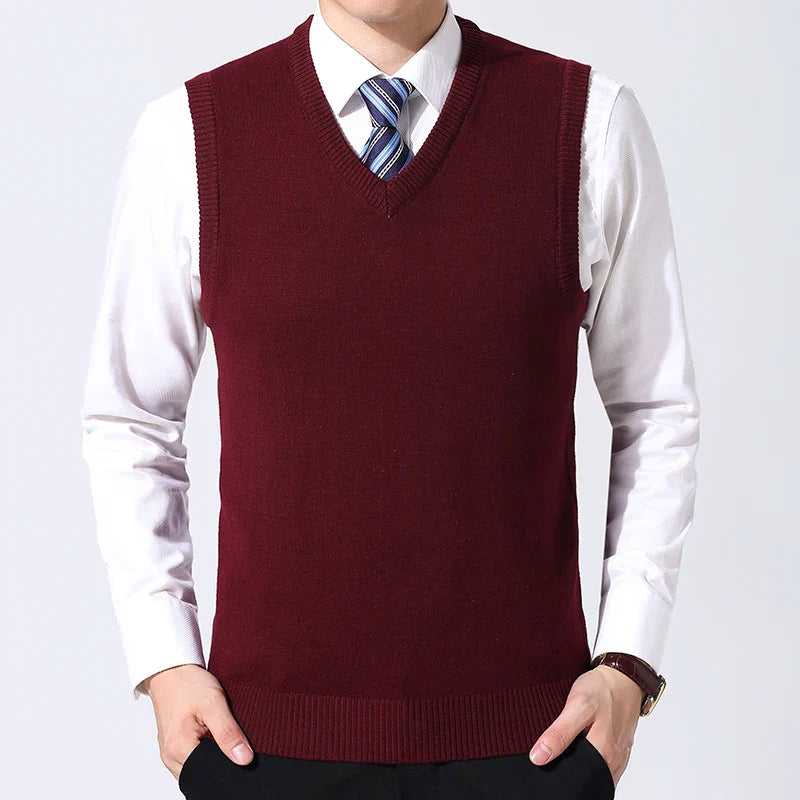 Men's Casual Sweater Vest – Warm and Comfortable for Autumn and Winter Wear