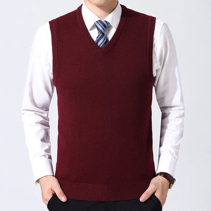 Men's Casual Sweater Vest – Warm and Comfortable for Autumn and Winter Wear