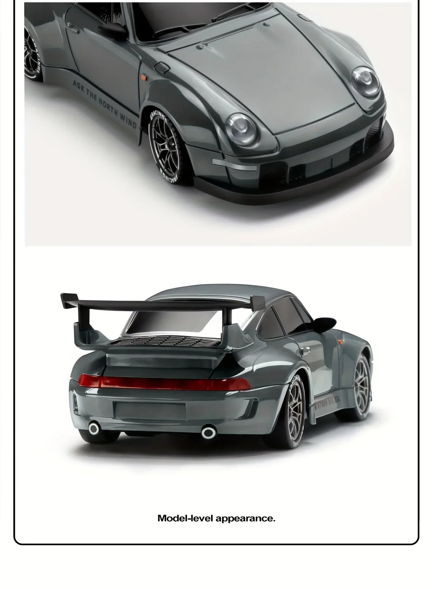 1:24 4WD RC Drift Car – High-Speed 20KM/H Remote Control Racing Toy with Turbo, 2-Speed & LED Lights for Kids & Adults