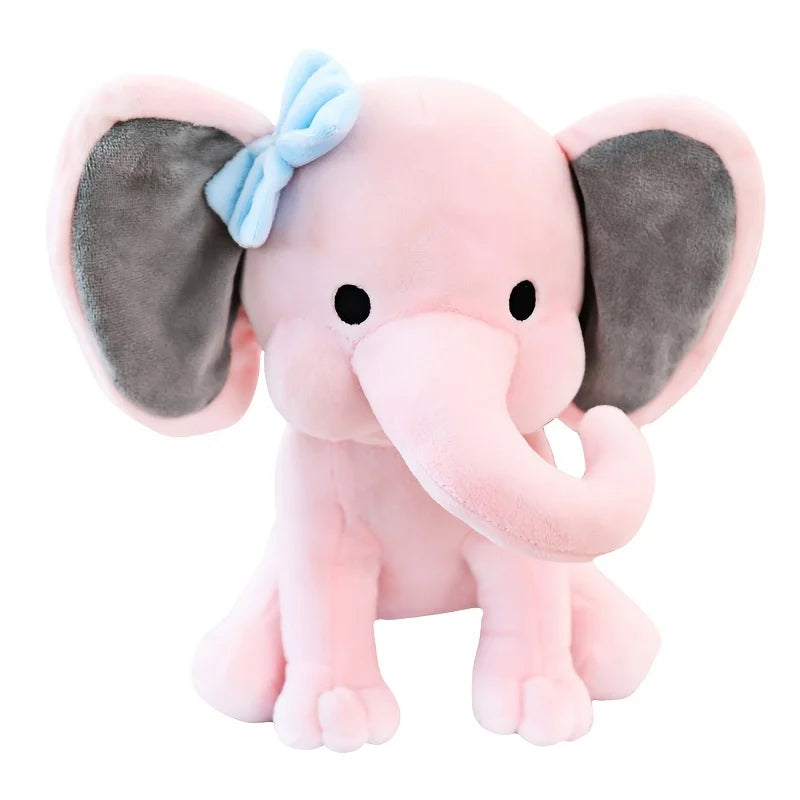 Comfort Sleeping Elephant Plush Toy - Pink & Grey Soft Elephant Doll for Kids, Birthday & Holiday Gift