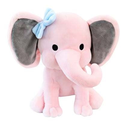 Comfort Sleeping Elephant Plush Toy - Pink & Grey Soft Elephant Doll for Kids, Birthday & Holiday Gift