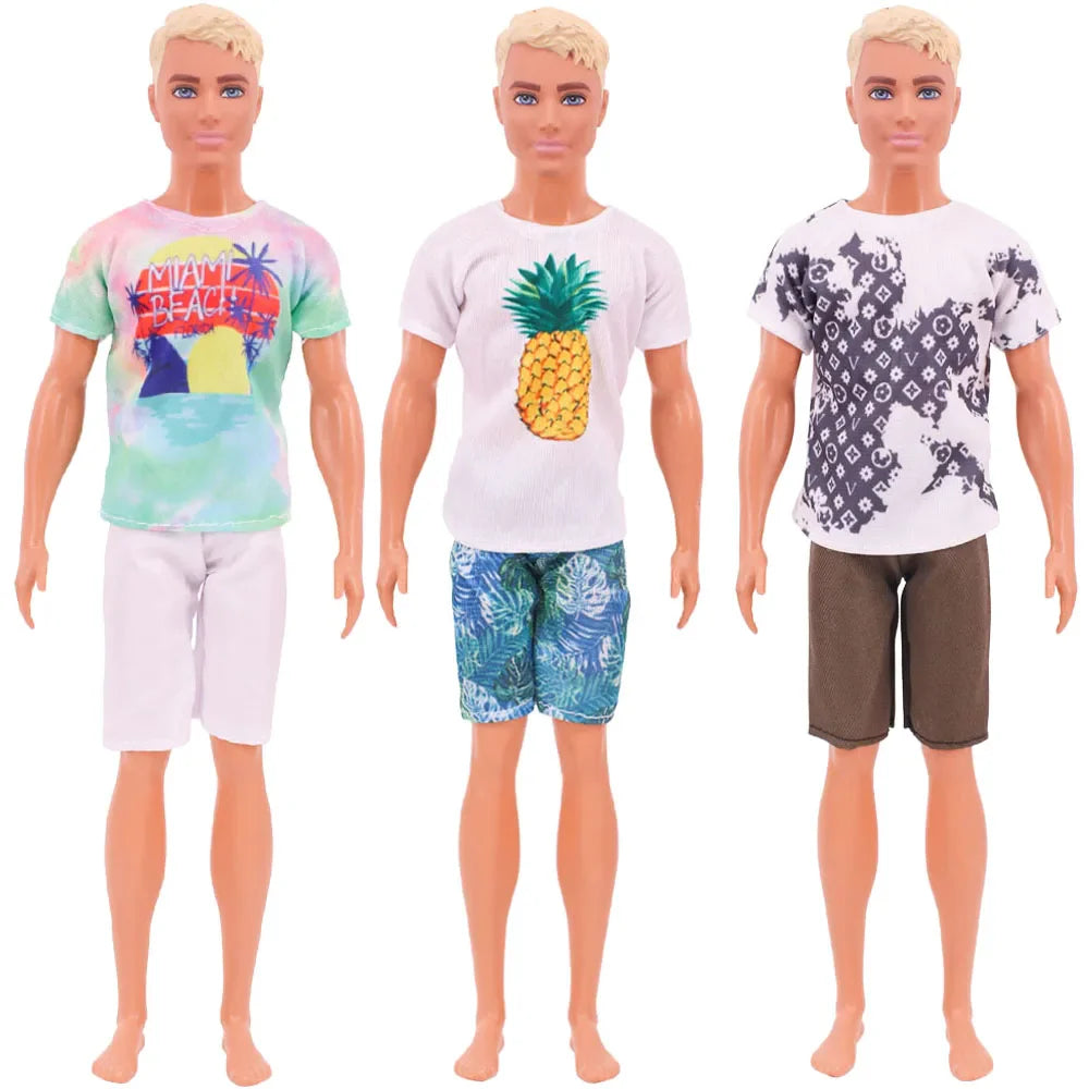 Ken Doll Accessories Set – Clothes, Shoes, Surfboard, Guitar, Violin & More for Kids Birthday Gift
