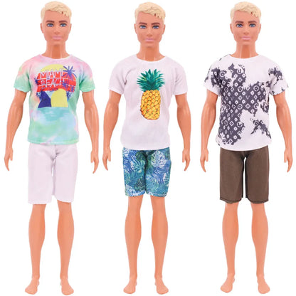 Ken Doll Accessories Set – Clothes, Shoes, Surfboard, Guitar, Violin & More for Kids Birthday Gift