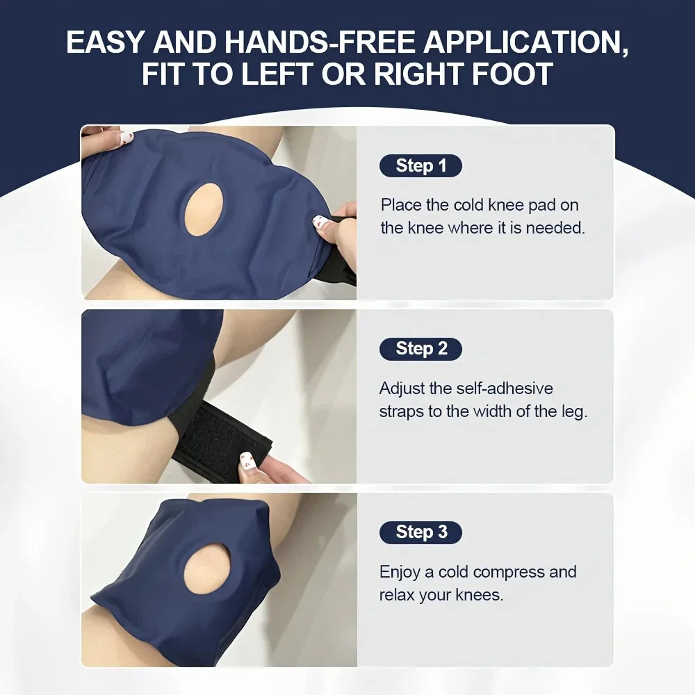 Nylon Gel Knee Ice Pack – Reusable Hot & Cold Compress for Knee Pain Relief, Relaxation & Foot Care