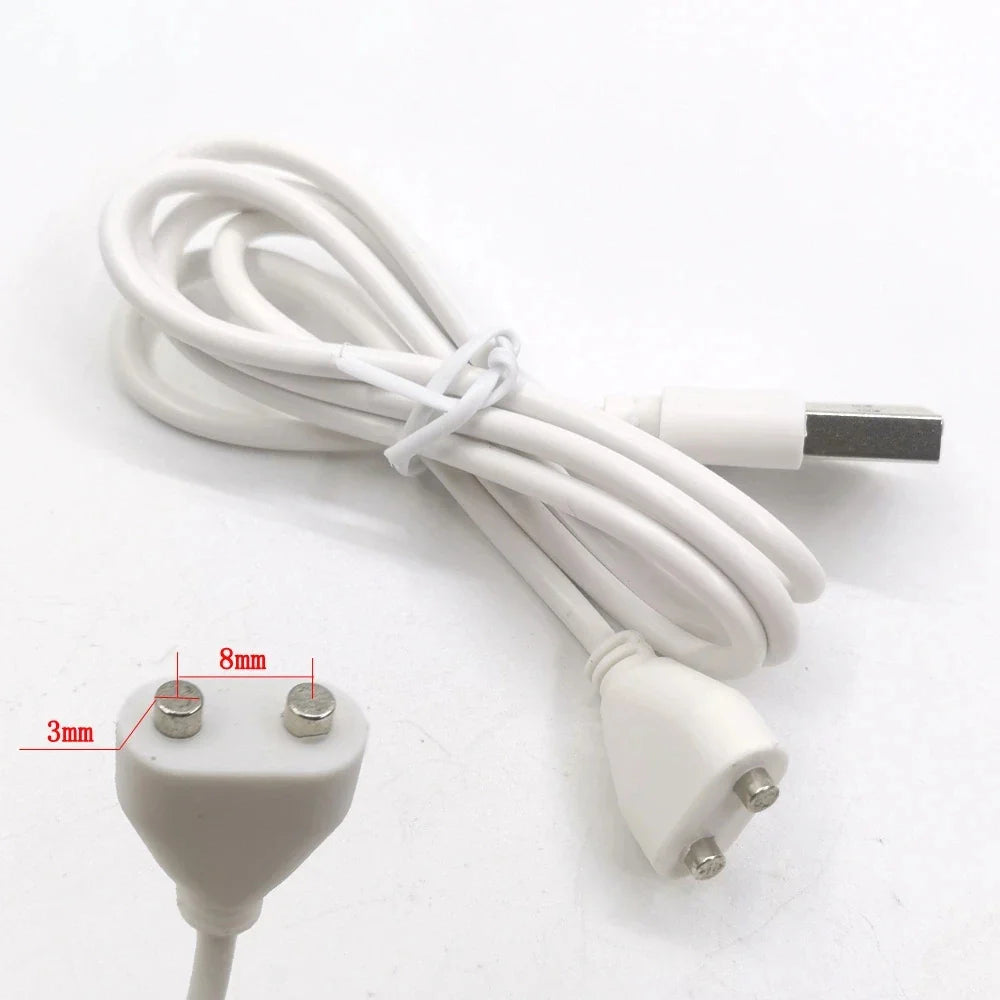 2-Pin 8mm Magnetic Charging Cable Connector – Universal Replacement Adapter for Beauty Instruments & Smart Devices, Single Piece