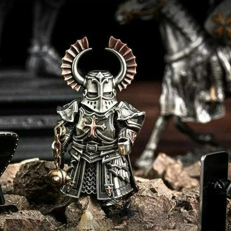 Crusader Desktop Ornament – Copper Pendant Figurine, Cultural & Creative Souvenir Decoration