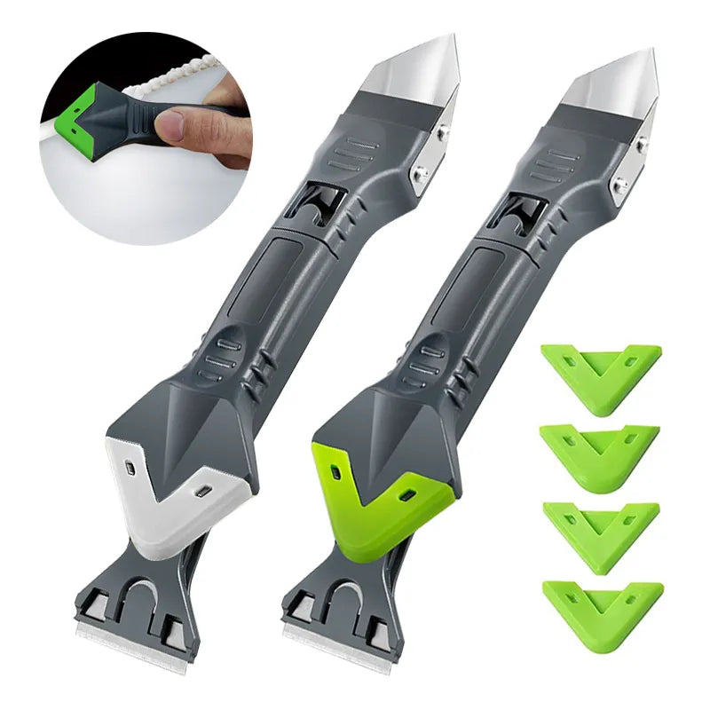 5-in-1 Silicone Sealant Remover and Caulk Finisher Kit - Grout Seam Repair and Smooth Removal Hand Tools Set