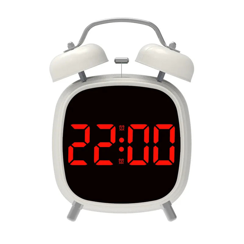 LED Digital Alarm Clock – Voice Control, Date & Temperature Display, Adjustable Brightness & Snooze, 12/24H Table Clock