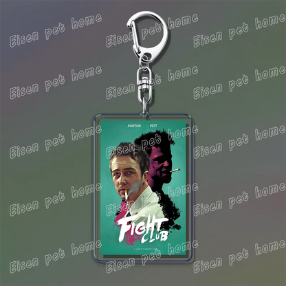 Classic Movie Keychains – Jaws, Fight Club, Avatar Pendant Key Rings for Bags & Fan Gifts