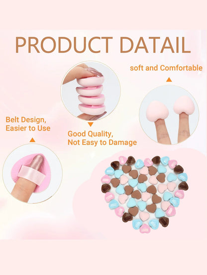15/30/60 Mini Makeup Sponges – Beauty Powder Puff for Concealer, Liquid Foundation & Face Cosmetics
