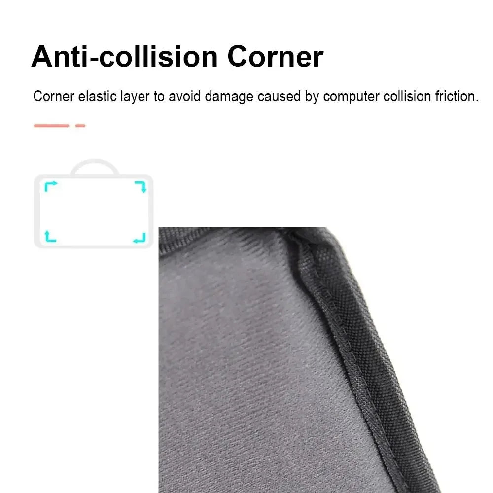 13-15" Laptop Handbag Sleeve — Shockproof Ultrabook Notebook Case for Apple, Lenovo, HP, Dell
