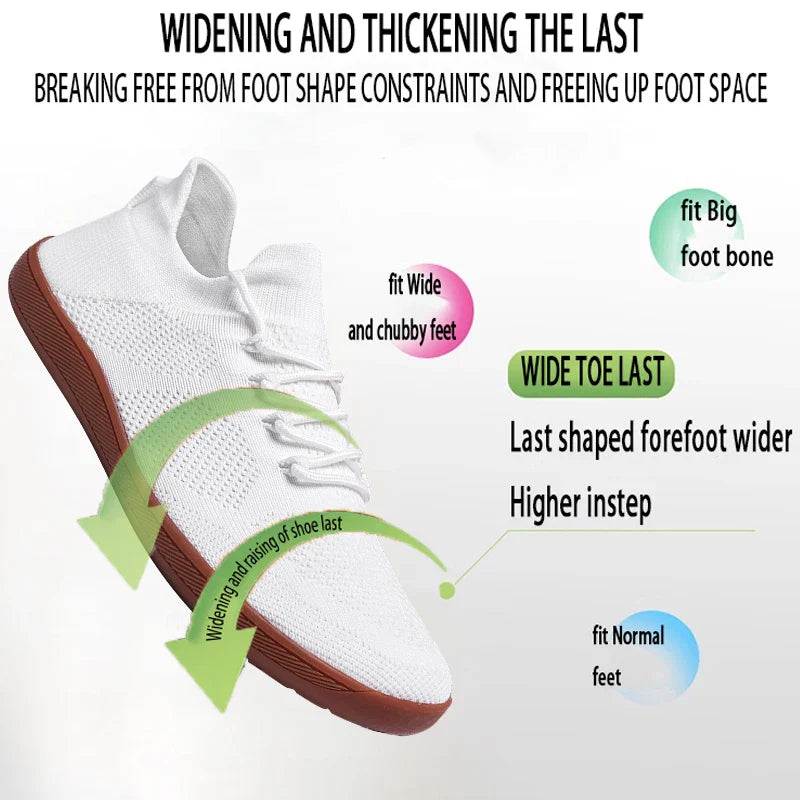 Minimalist Barefoot Shoes Unisex – Lightweight Breathable Zero-Drop Wide Toe Running & Casual Walking Outdoor Sneakers