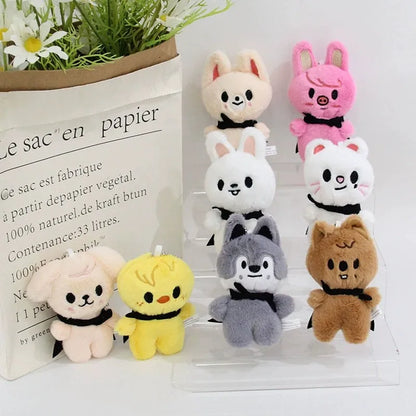 Kpop SKZOO Plush Keychain – Cute Dog Pendant Toy for Kids, Backpack Hanging, Birthday Gift