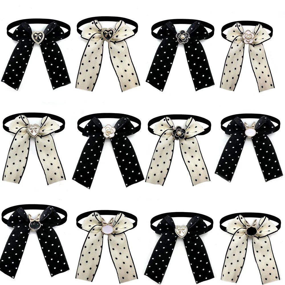 50/100pcs Polka Dot Dog Bow Ties – Cute Puppy Pet Necktie Grooming & Decoration Accessories for Dogs & Pets