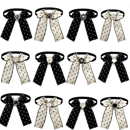 50/100pcs Polka Dot Dog Bow Ties – Cute Puppy Pet Necktie Grooming & Decoration Accessories for Dogs & Pets