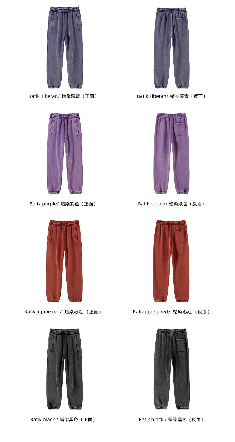 Batik Pattern Fleece Sweatpants – Cozy Casual Warm Pants
