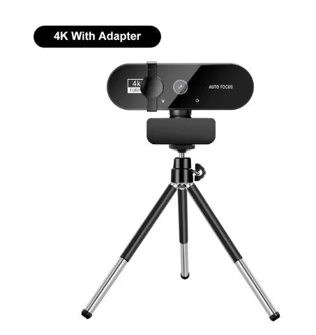 4K & 1080P Mini Webcam | 2K Full HD USB Camera with Microphone, Auto Focus for PC & Laptop