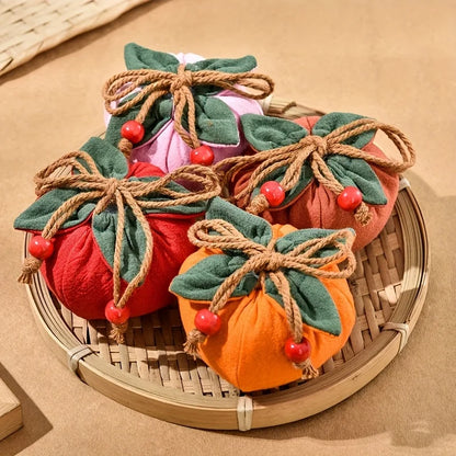 Persimmon Incense Bag - Hanging Car Rearview Mirror Blessing Pouch for Good Fortune and Decor