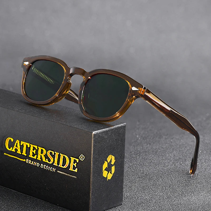 CATERSIDE Retro Small Circular Sunglasses — Luxury Punk Design Shades for Men & Women, Business & Party UV400 Eyewear