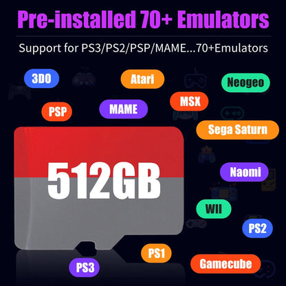 Batocera TF/Game Card — 70+ Emulators & 51,400+ Games for Steam Deck, Windows PC, Mac, Handheld Console, PS1/2/3, PSP, DC, MAME