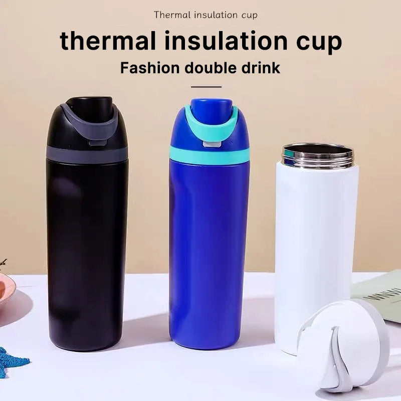 Insulated Water Bottle - 316 Stainless Steel Double Wall Vacuum Flask, Wide Mouth Sport Thermos Bottle