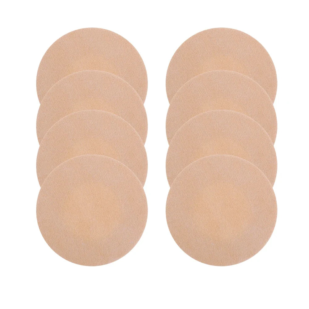 Invisible Nipple Covers - Ultra-Thin Fabric Adhesive Breast Pads for Women, Seamless Everyday Wear
