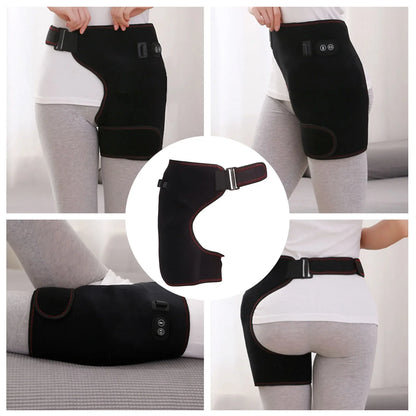 Heated Hip Groin Brace – Flexible & Portable Thigh Support for Muscle Relaxation and Pain Relief