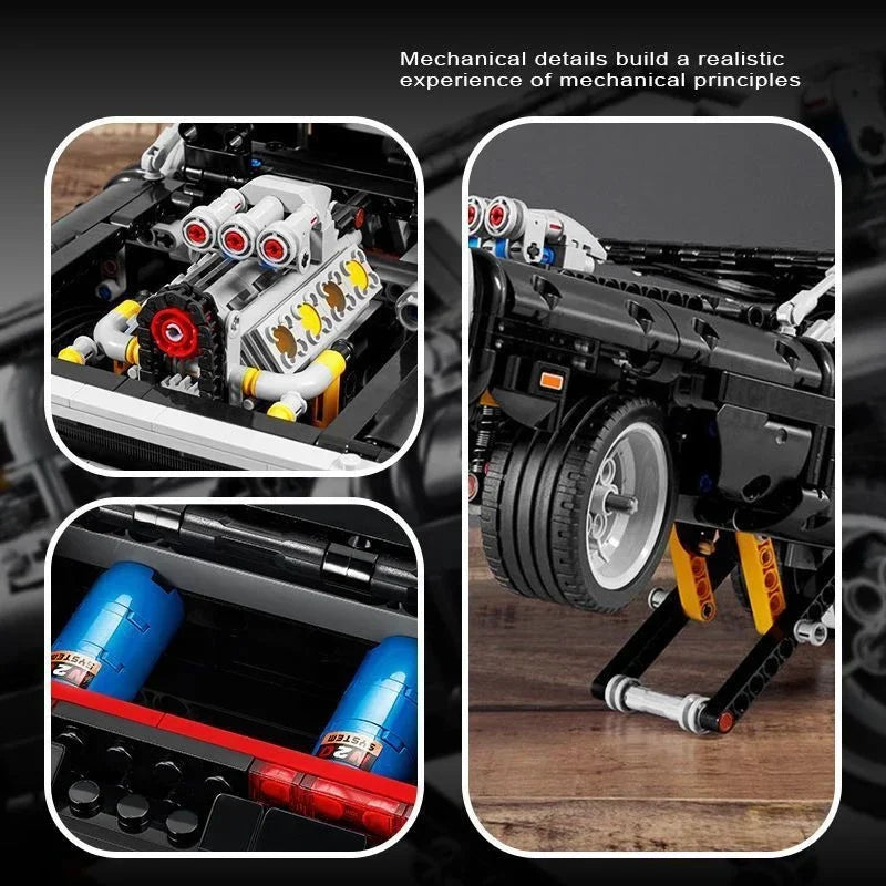 2024 New High Difficulty Racing Car Building Blocks – 1077PCS Model, Assemble Bricks for Kids Birthday & Christmas Gifts