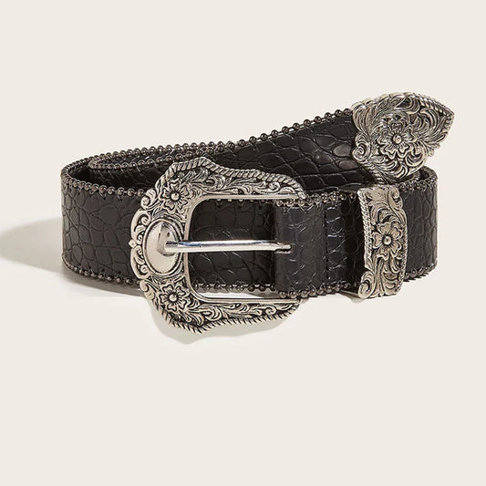 Unisex Gothic Y2K Belt – 3.8cm Luxury Punk Waistband for Men & Women, High-Quality Jeans Accessory