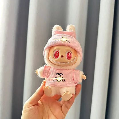 Anime Labubu Doll Clothes — Fashion Overalls for Labubu Idol V1/V2, 15/17cm Plush Doll Clothing Accessories, In Stock