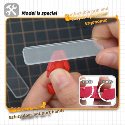 Nano Glass Polishing File – Washable Friction Tool for Gundam Models, Nail Repair & Hobby Finishing