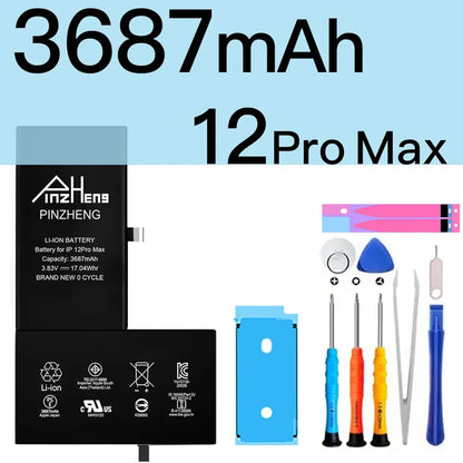 PINZHENG High Capacity Replacement Battery for iPhone X, XR, XS, 11, 12 & 13 Mini, Pro & Pro Max