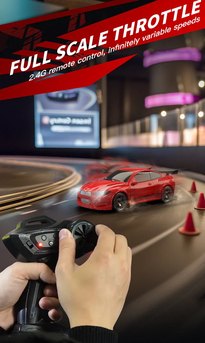 4WD 1:64 Mini RC Drift Car — 2.4GHz Palm Racing Remote Control Toy for Kids & Collectors