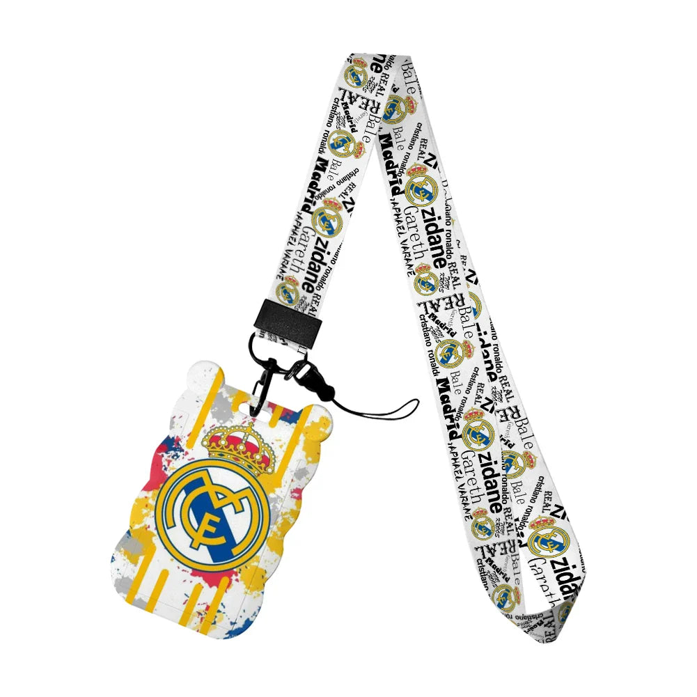 Spanish Football Neck Strap Lanyard – Cartoon Badge Holder ID Card for Kids, Students, Girls & Boys Gift