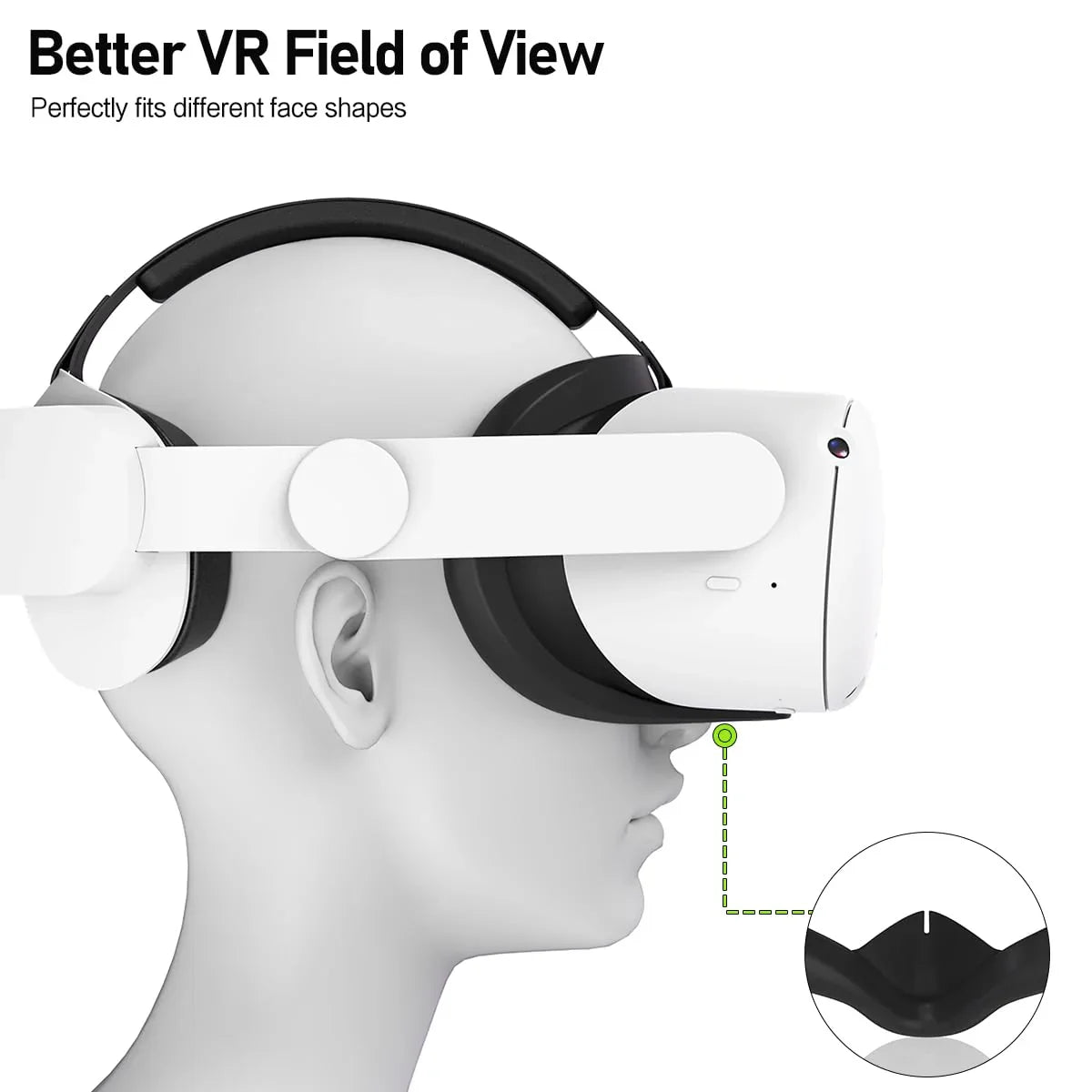 Face Pad Cover with Lens Protectors for Oculus Quest 2 – Washable Silicone VR Accessory for Meta Quest 2