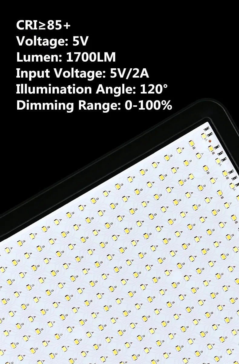 8"/12" LED Video Light Panel Kit – Photography & Streaming Studio Lamp with Tripod Stand for YouTube Live Shoots