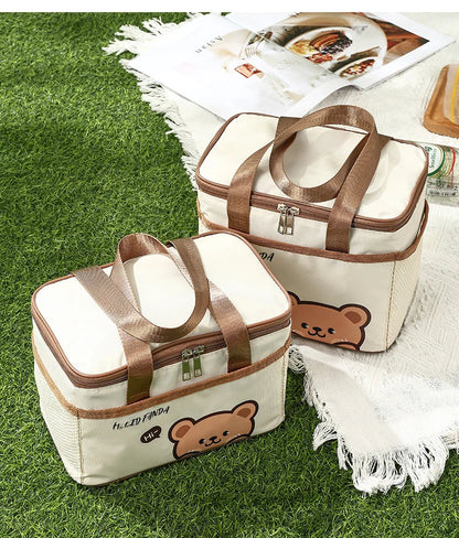 WORTHBUY Cute Thermal Lunch Bag – Large Capacity Insulated, Waterproof & Portable Picnic Cooler for Students