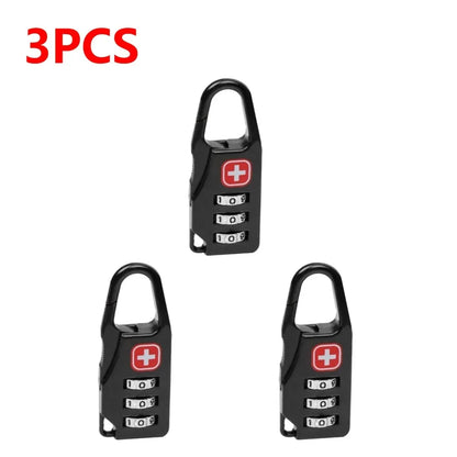 1-5PCS Portable Alloy Lock Padlock | Outdoor Travel Luggage, Zipper, Backpack & Handbag Anti-Theft Combination Code Lock