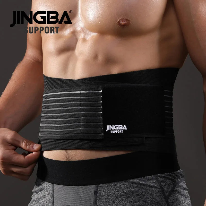 JINGBA SUPPORT Men’s Sports Waist & Back Support Belt – Fitness Sweat Trainer Corset Trimmer Musculation Protector