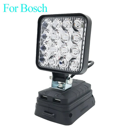 LED Spotlight for 18V Battery – Compatible with Dewalt, Milwaukee, Makita & Bosch, Outdoor Work, Fishing & Emergency Handheld Tool Lamp