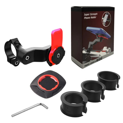 Quad Lock Motorcycle & Bike Phone Holder – 360° Rotatable Stand, Navigation Support, Secure Bracket for Bicycle
