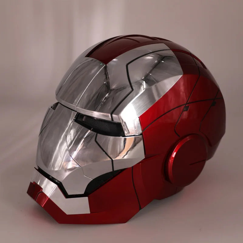 1:1 Iron Man Helmet Mk5 to Mk50 – Avengers War Machine Cosplay with Electric Open/Close, English Voice & Remote Control, Christmas Gift Toy