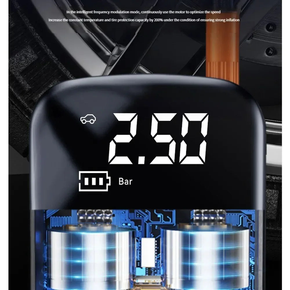 Wired Electric Car Air Compressor – Tire Inflator Pump for Car, Bicycle, Motorcycle, Boat & Balls