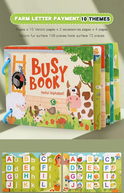 Montessori Baby Busy Book – My First Quiet Book, Early Learning Toy & Matching Game for Toddlers (2-3 Years)