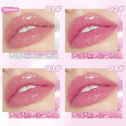 Soft Jelly Color-Changing Lipstick – Glossy Hydrating Glitter Lip Balm with Sparkling Red Shade